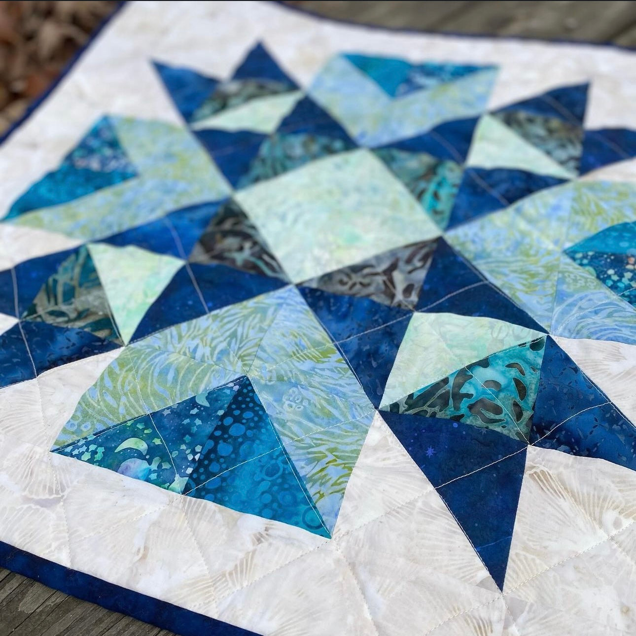 L Whiting, Icy Blue 8 Point Star