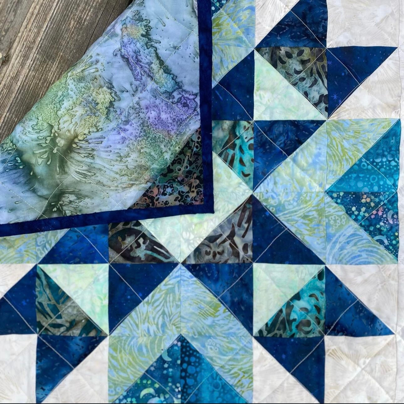 L Whiting, Icy Blue 8 Point Star