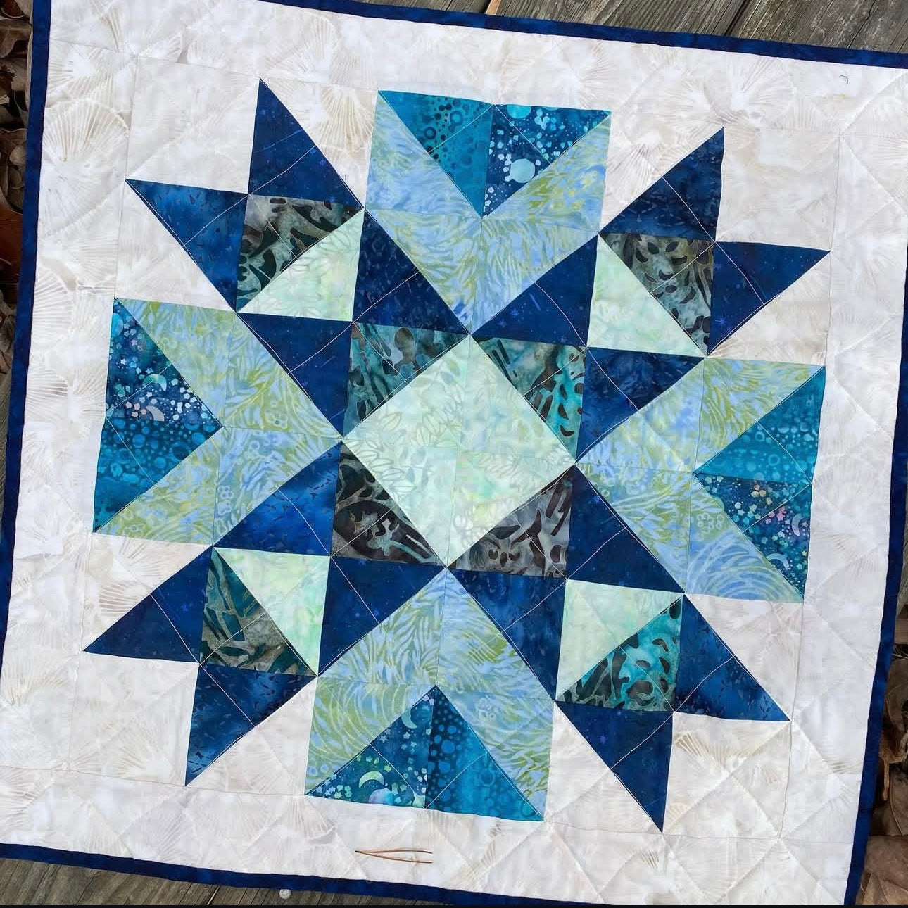 L Whiting, Icy Blue 8 Point Star