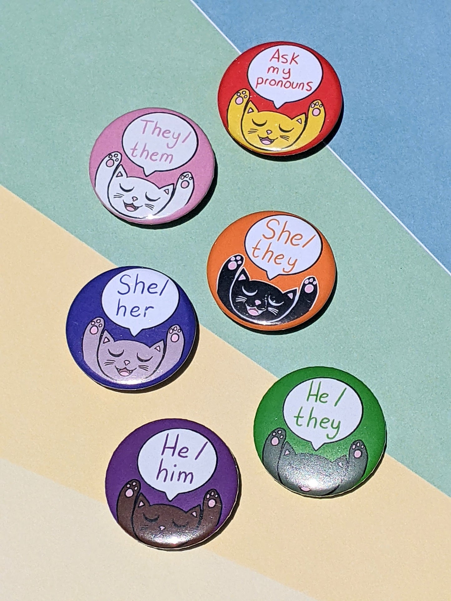 L Overstrom, Cat Pronoun Buttons