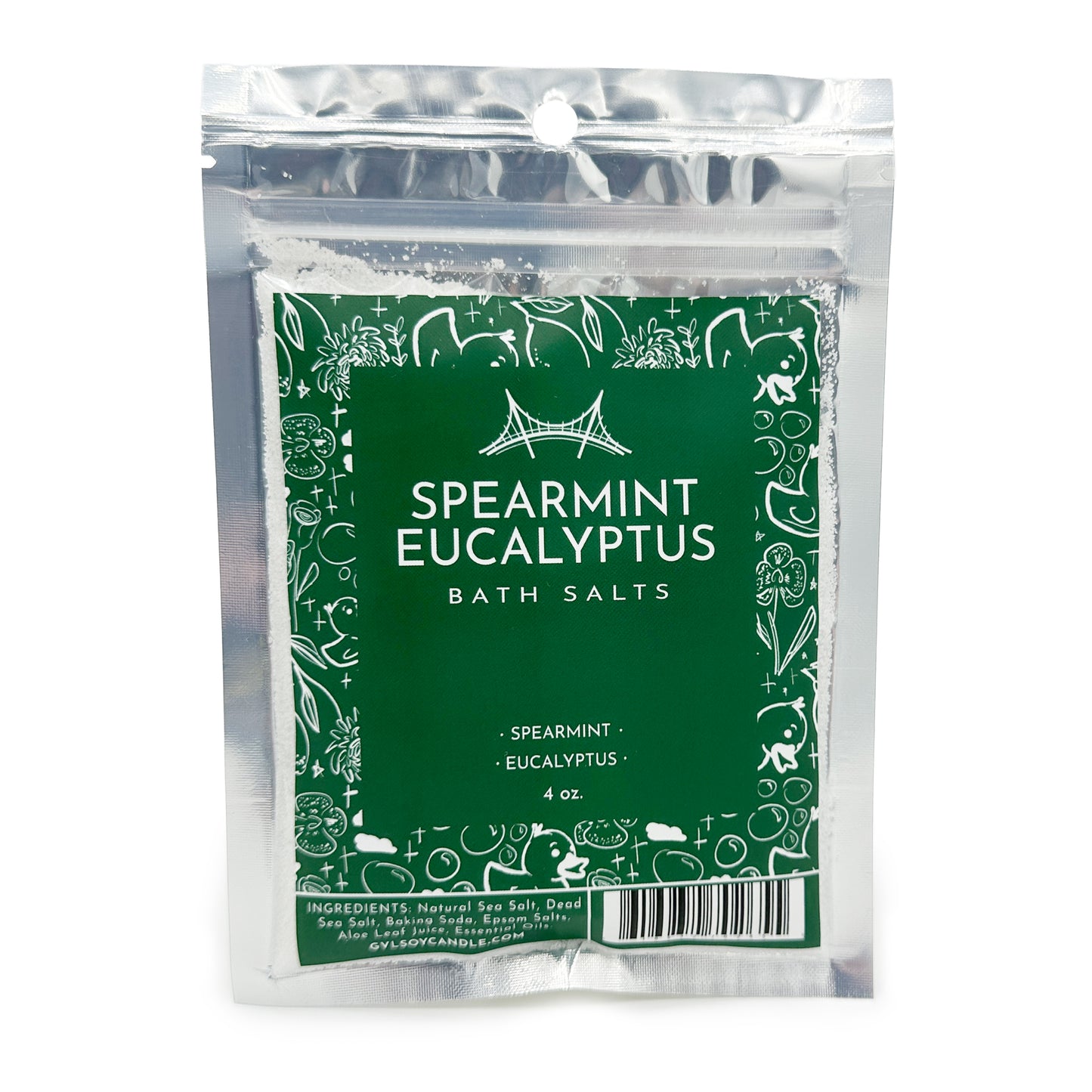 Spearmint Eucalyptus, Bath Salts, 4oz