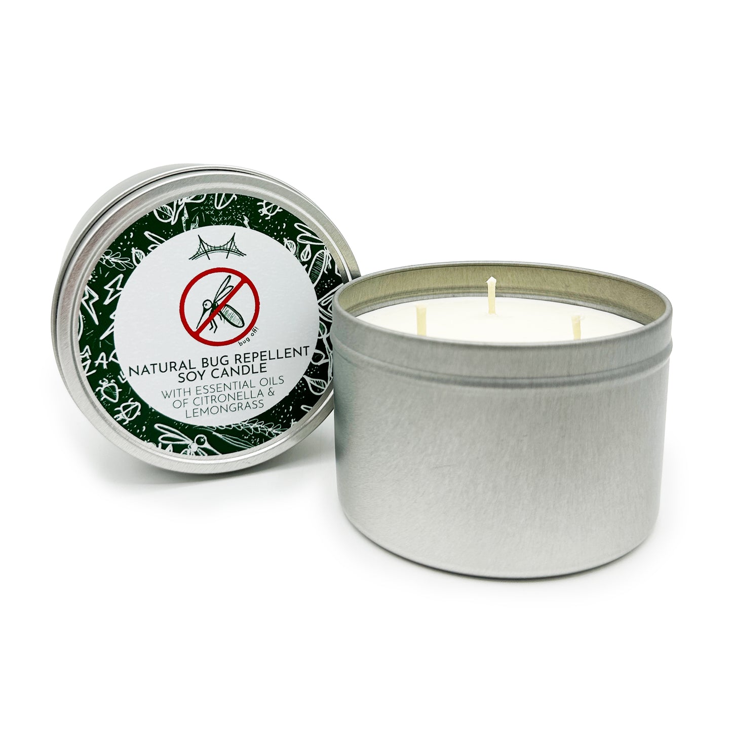 Natural Bug Repellent, Soy Candle Tin