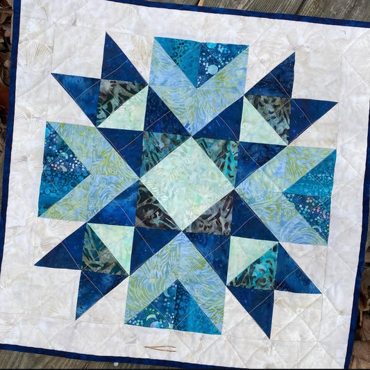 L Whiting, Icy Blue 8 Point Star