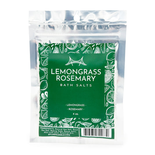 Lemongrass Rosemary, Bath Salts, 4oz