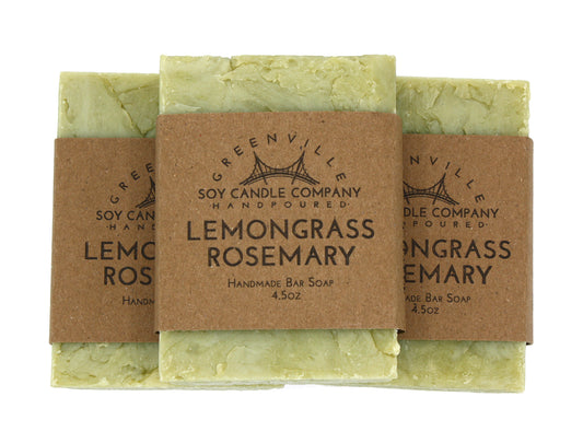Lemongrass Rosemary, Handmade Natural Bar Soap