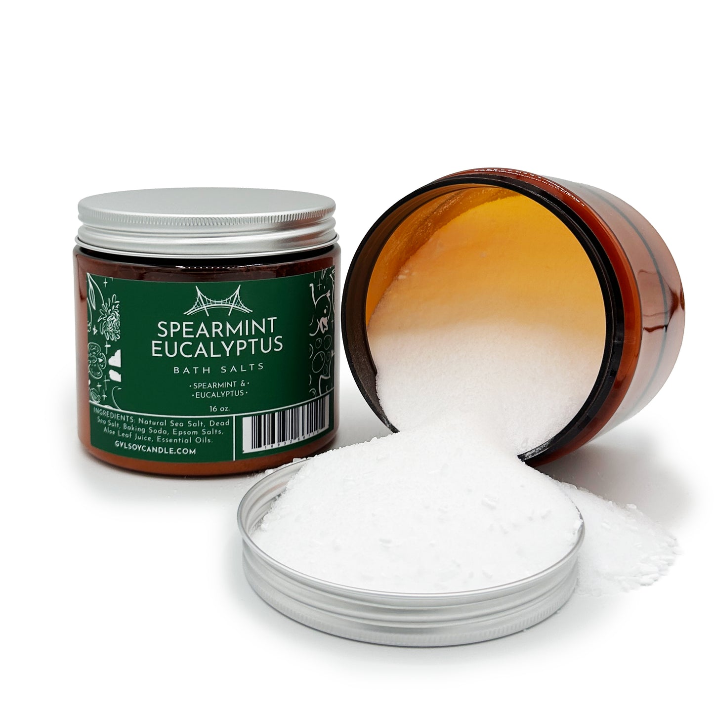 Spearmint Eucalyptus, Bath Salts, 16oz